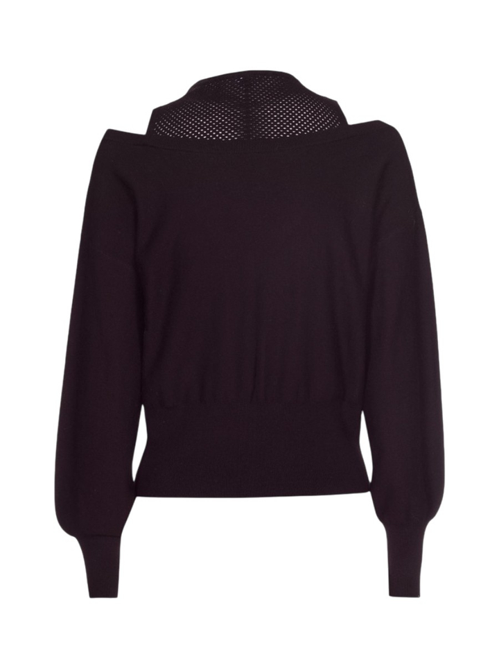 Zwarte trui met mesh detail Caroline Biss