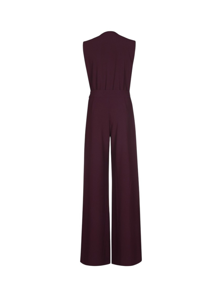 Aubergine jumpsuit met kettingdetail Caroline Biss