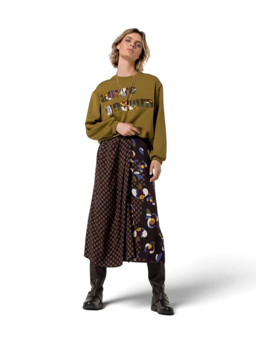 Multicolor halflange rok met verschillende patronen Caroline Biss