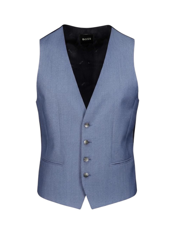 Blauwe kostuum gilet Hugo Boss