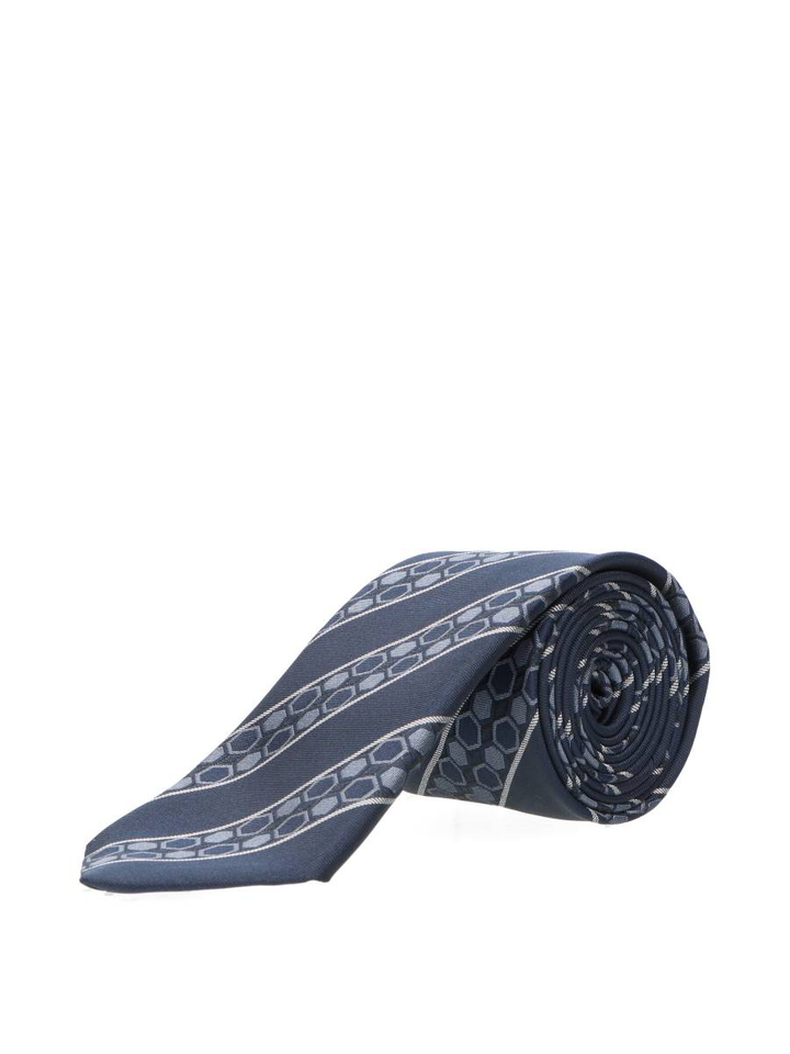 Blauwe das met patroon Hugo Boss