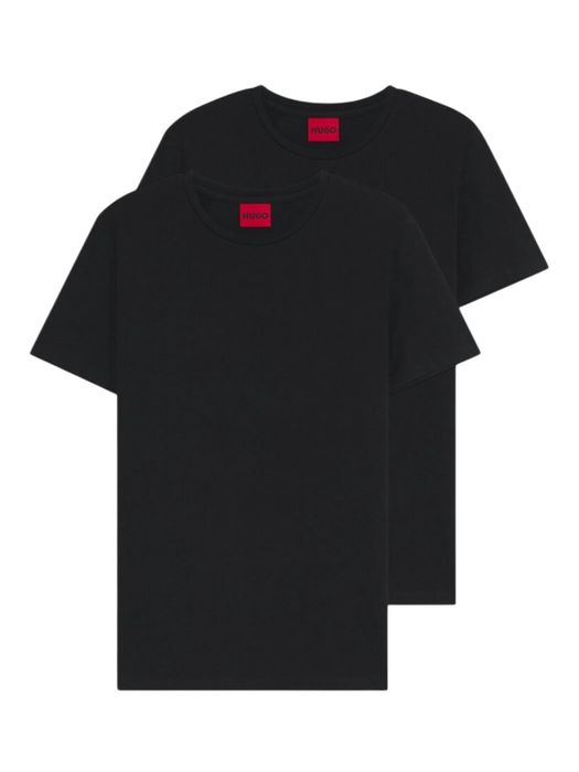 Double Pack Zwarte T-Shirt Ronde Hals Hugo Boss Red