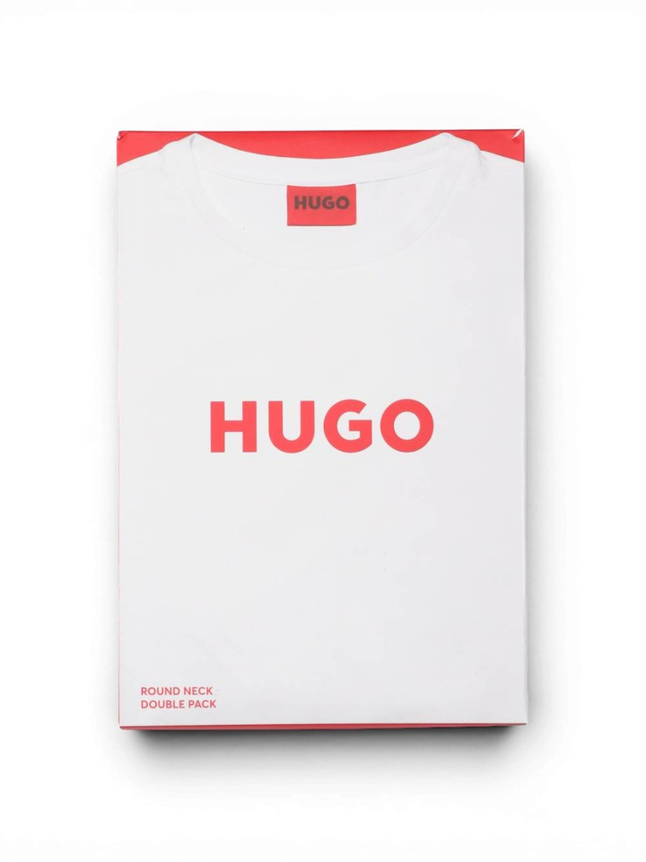 Double Pack Zwarte T-Shirt Ronde Hals Hugo Boss Red