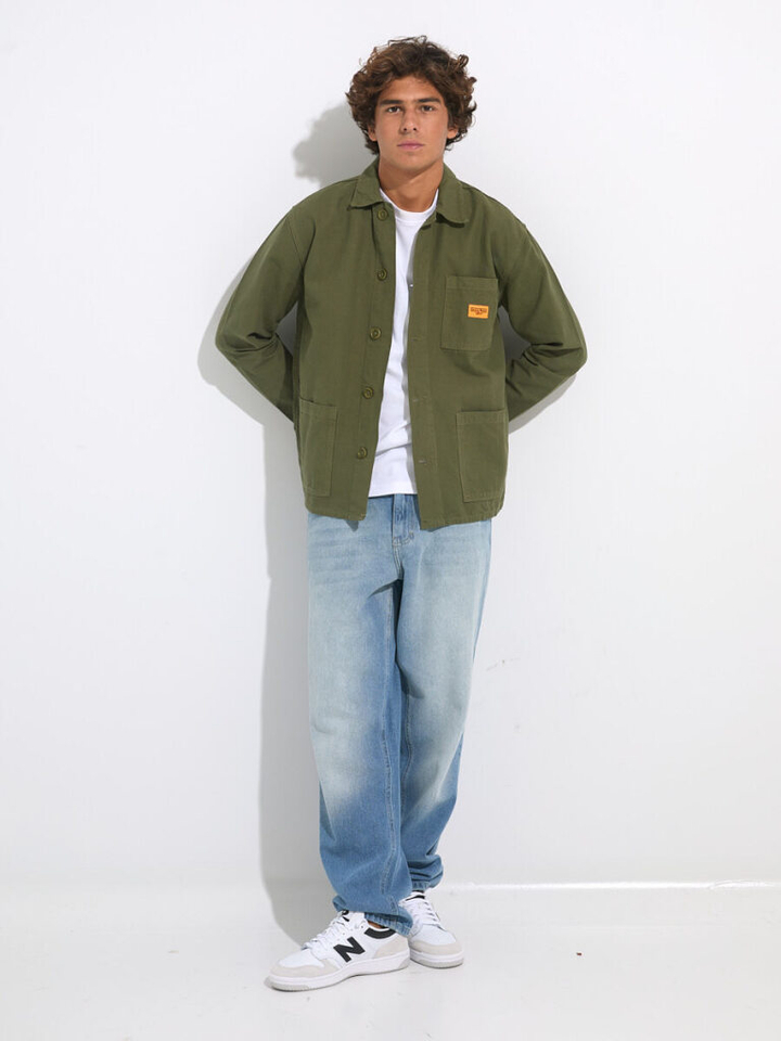 Heren shop the look van Les deux, Selected, Service Works en New Balance Winter 2025 shoot 1