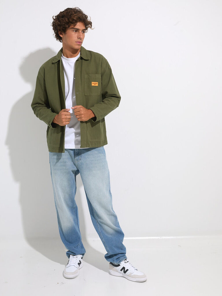 Heren shop the look van Les deux, Selected, Service Works en New Balance Winter 2025 shoot 1