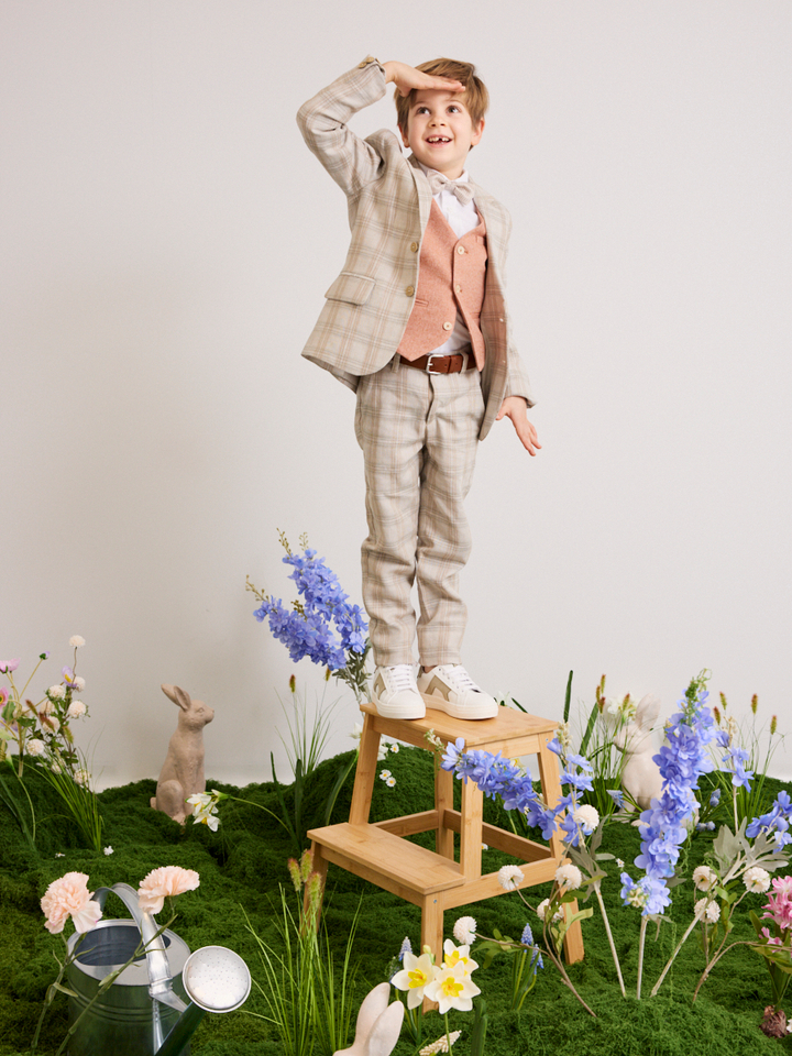 Jongens shop the look van Blue Bay, Rtb en D-Lux Zomer 2026 communie campagne