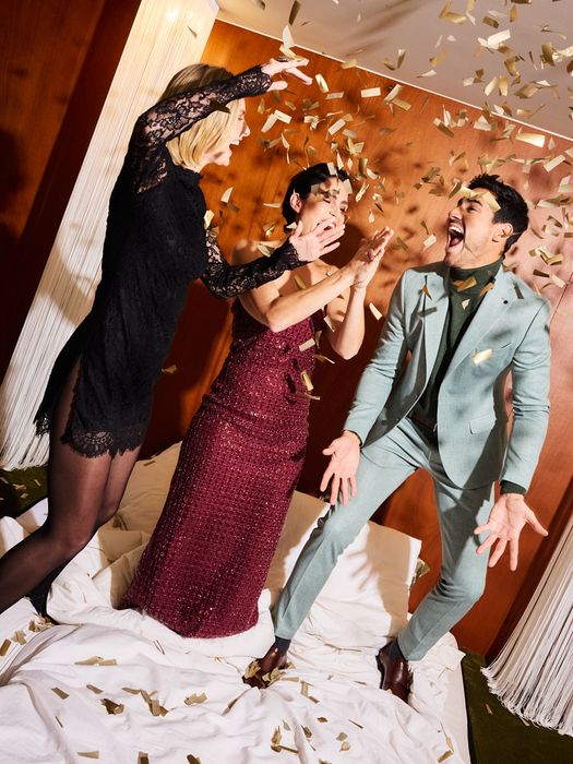 Dames shop the look van Lodi, Semicouture en Etrier Winter 2025 party campagne