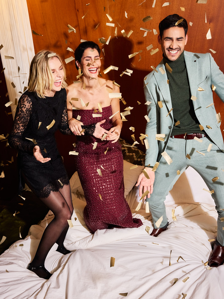 Dames shop the look van Lodi, Semicouture en Etrier Winter 2025 party campagne