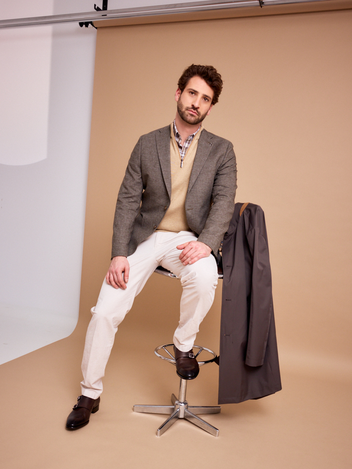 Heren shop the look van Bugatti, Digel, Martin Maple en Doucals Zomer 2026 shoot 2