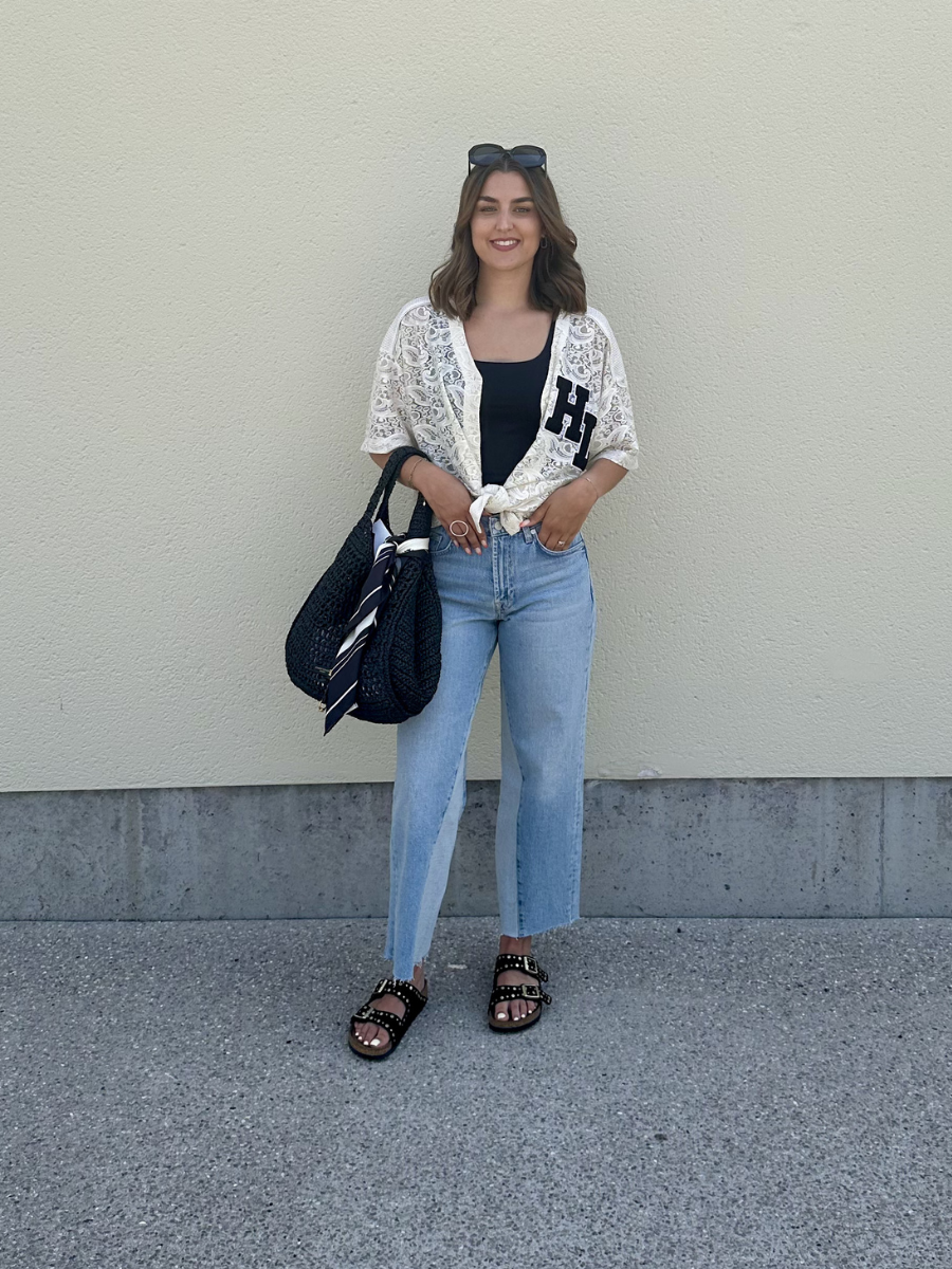 Dames | shop the look van Haute L'Amitié, Vila, For all mankind, Birkenstock, Gianni Chiarini, Selected, Komono en Billion Avenue | Zomer '26 | Deleye Creators SS26